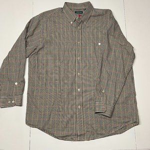 Orvis Men’s Size XL Multicolor Plaid Check Button Collar “Country Twill” Shirt